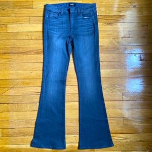 Paige Women Size 28 High Rise Bell Canyon Flare jeans Gray
